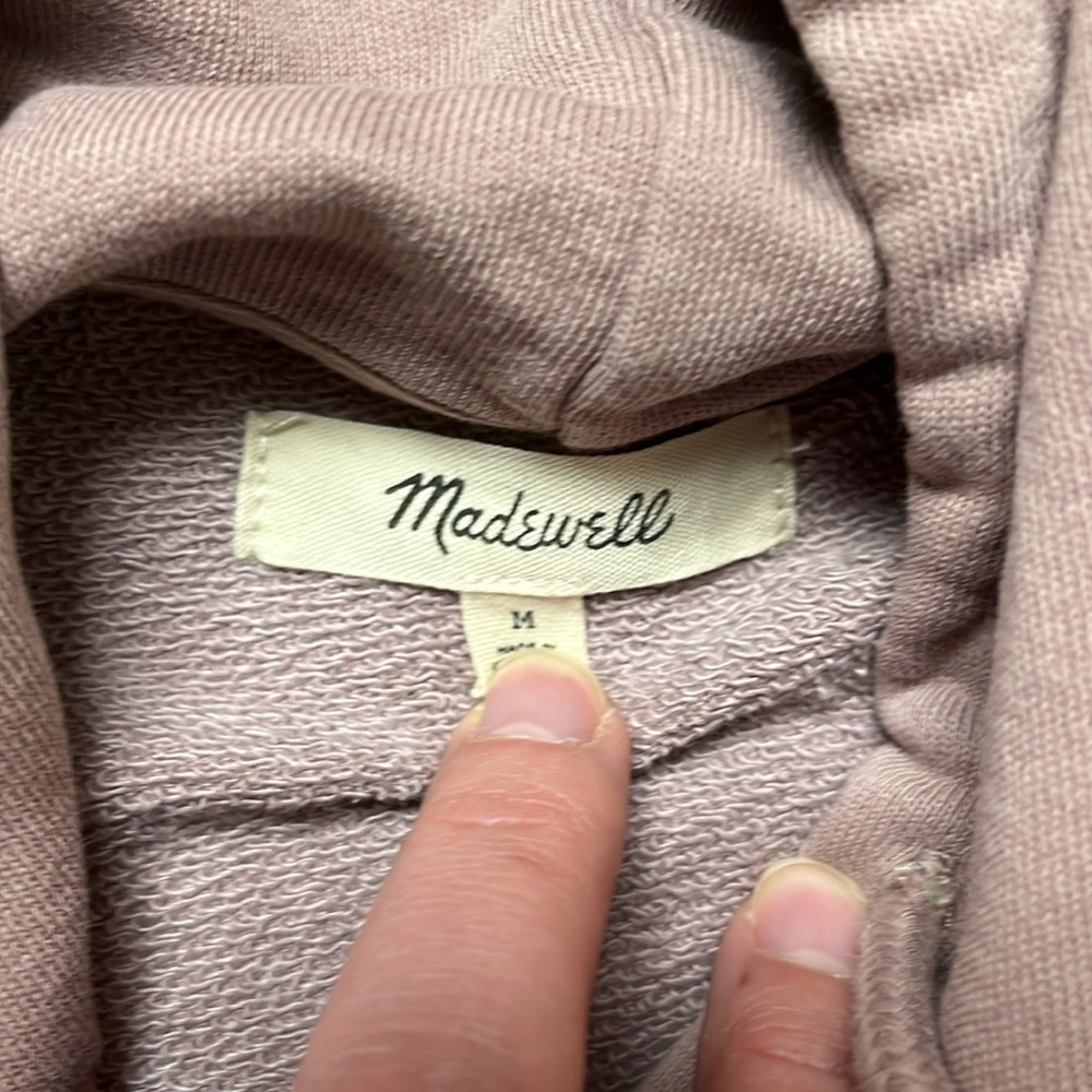 Worn Once Madewell Terry Relaxed Raglan-Sleeve Sweatshirt in Vintage Petal - Picture 3 of 4